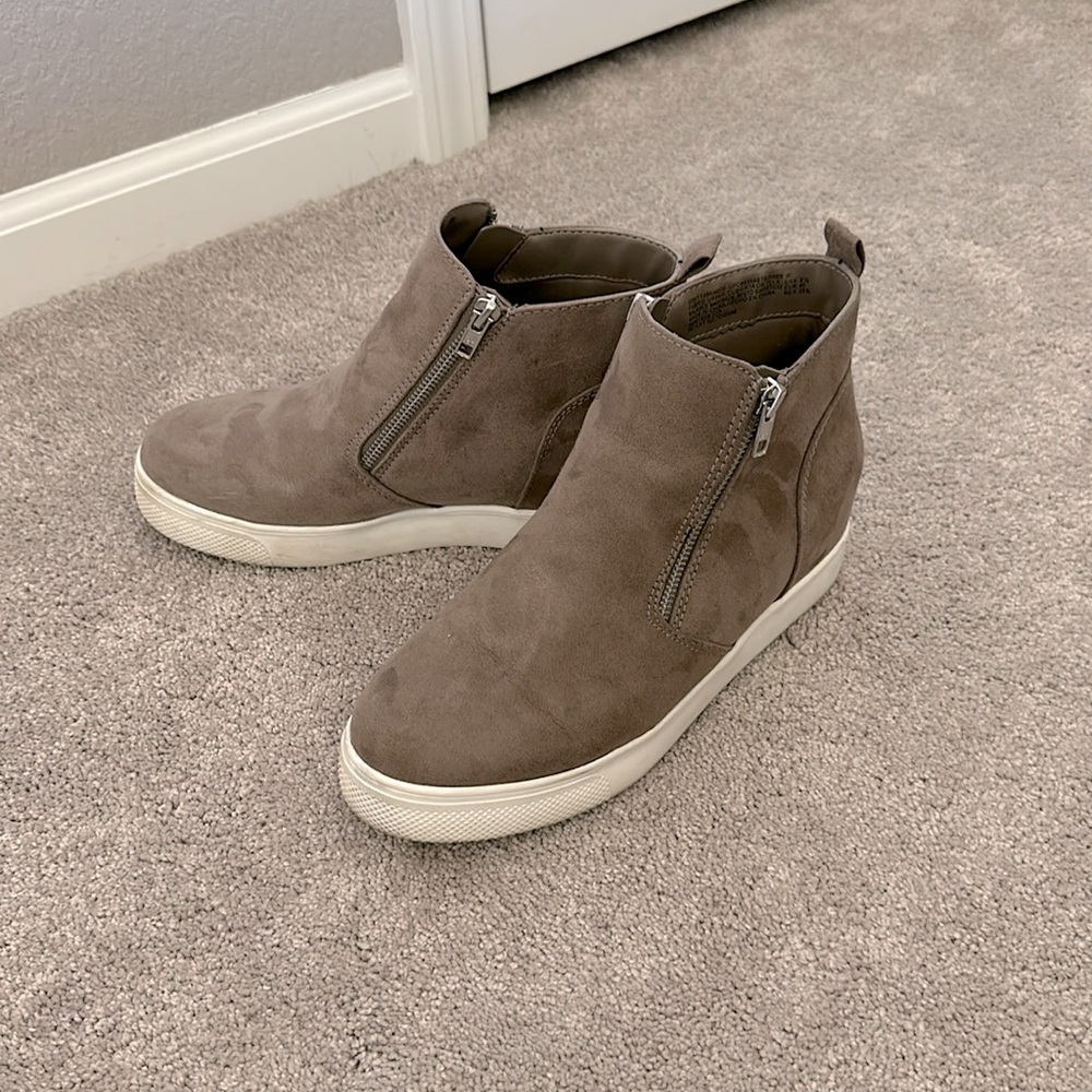Taupe Platform Booties